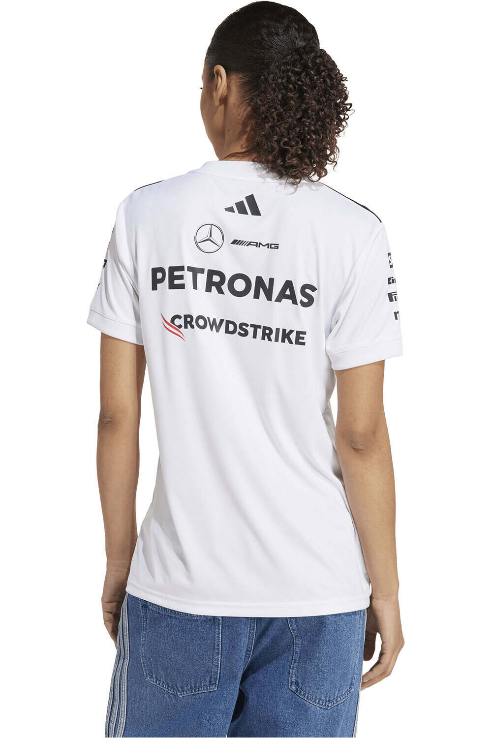 adidas camiseta manga corta mujer MERCEDES AMG PETRONAS F1 TEAM vista trasera