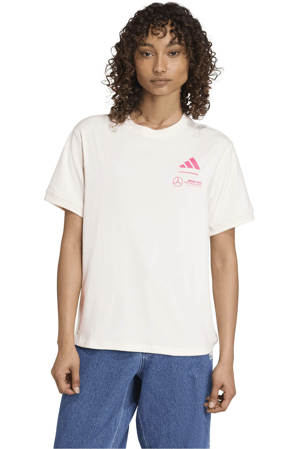 adidas camiseta manga corta mujer MERCEDES AMG PETRONAS SUMMER PACK vista frontal