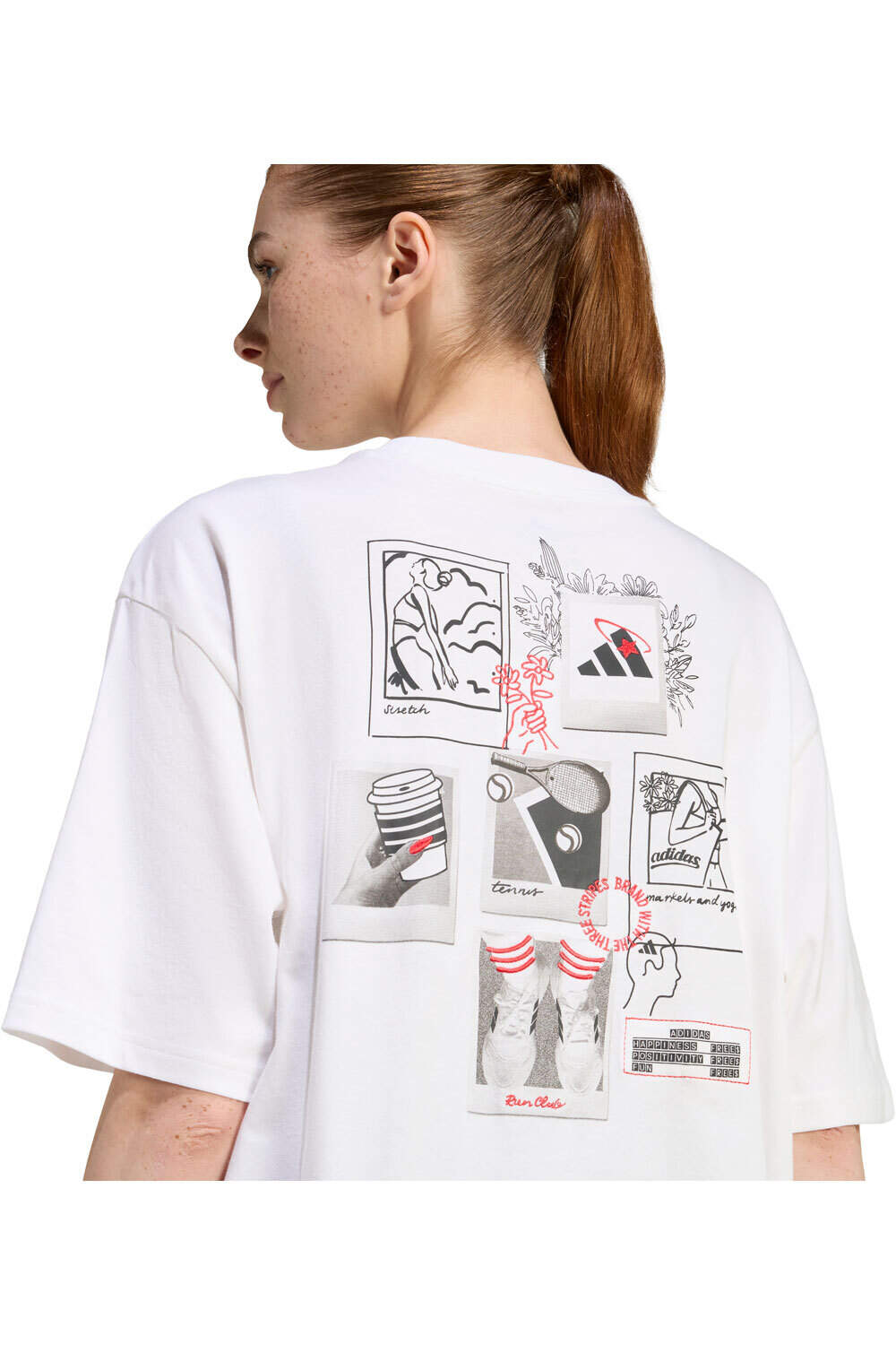 adidas camiseta manga corta mujer MINI EMBROIDERY vista detalle