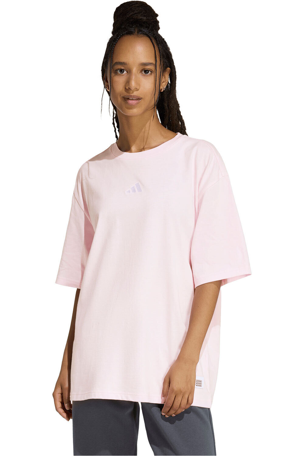 adidas camiseta manga corta mujer MINI EMBROIDERY vista frontal