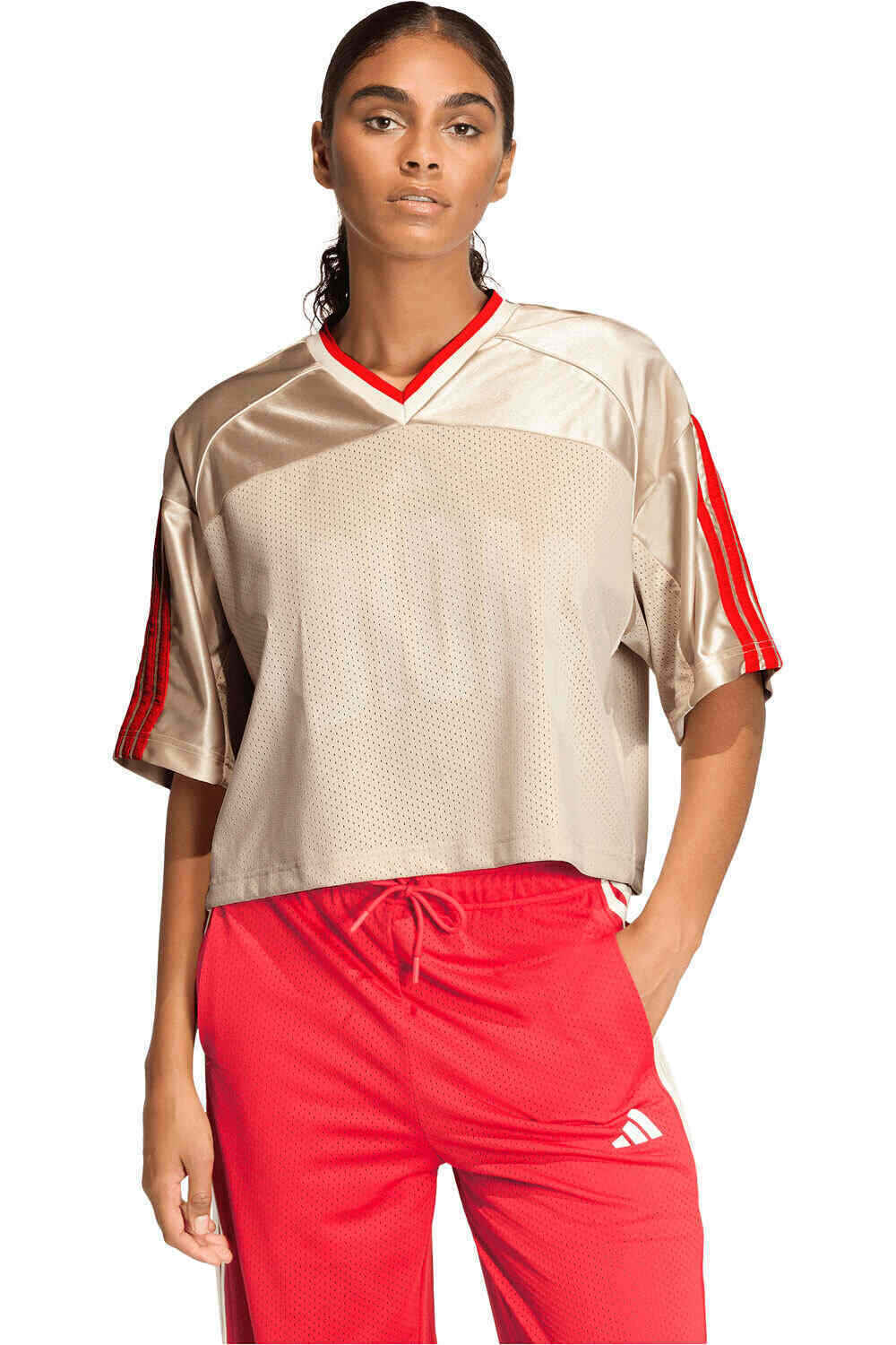 adidas camiseta manga corta mujer STADIUM vista frontal