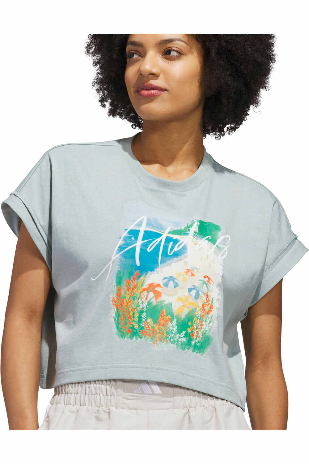 adidas camiseta manga corta mujer SUMMER ROMANCE vista detalle