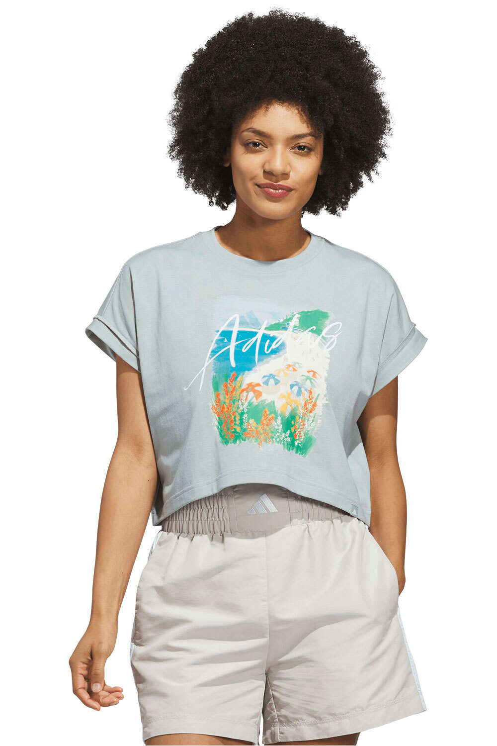 adidas camiseta manga corta mujer SUMMER ROMANCE vista frontal