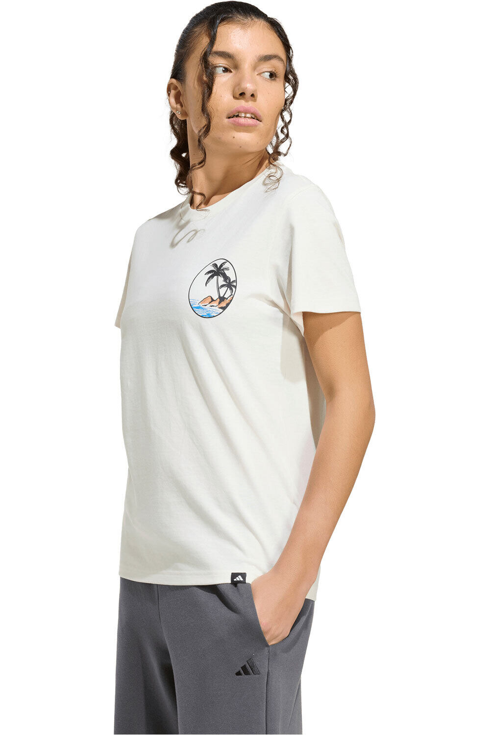 adidas camiseta manga corta mujer SUMMER SLIDE 2 GRAPHIC vista frontal
