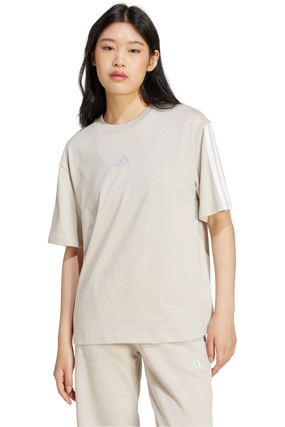 adidas camiseta manga corta mujer W 3S SJ BF T vista frontal