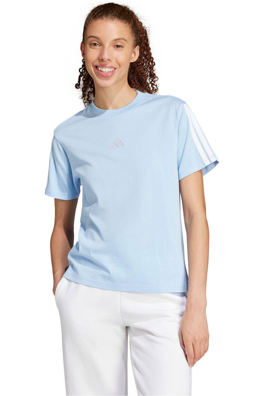 adidas camiseta manga corta mujer W 3S SJ T B vista frontal