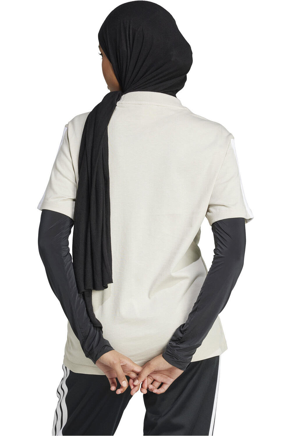 adidas camiseta manga corta mujer W 3S SJ T B vista trasera