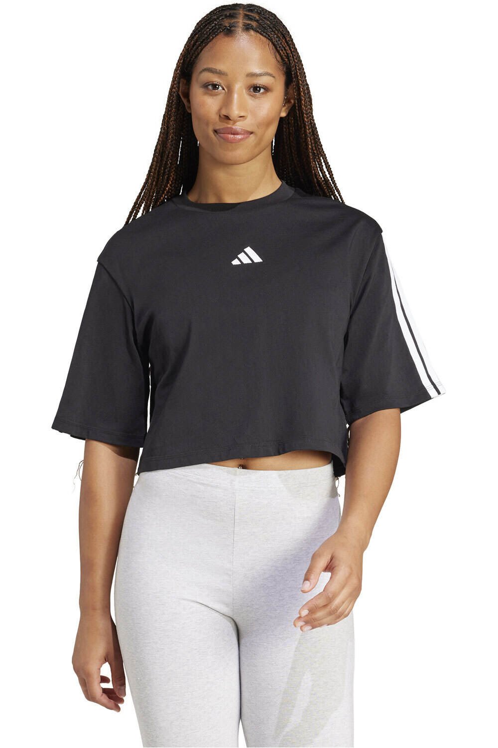 adidas camiseta manga corta mujer W 3S SJ TLR T vista frontal