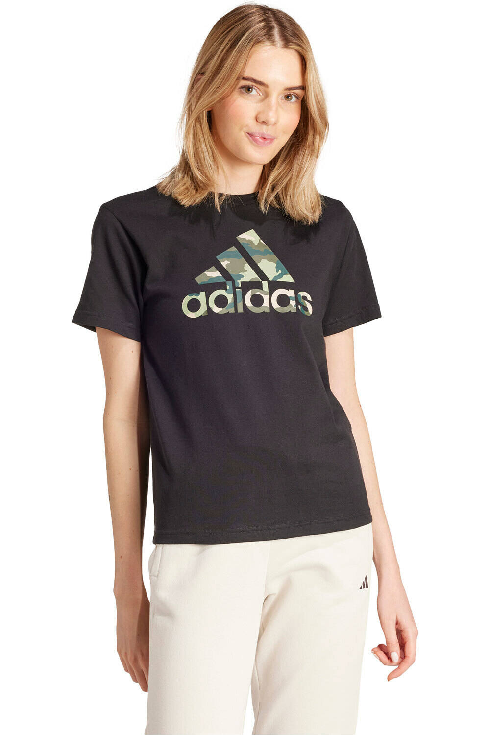adidas camiseta manga corta mujer W CAMO T vista frontal