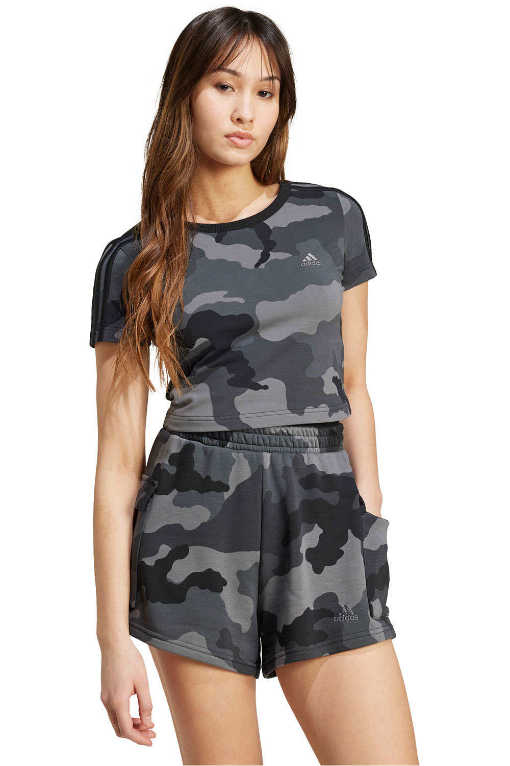 adidas camiseta manga corta mujer W CAMO3S BABY T vista frontal