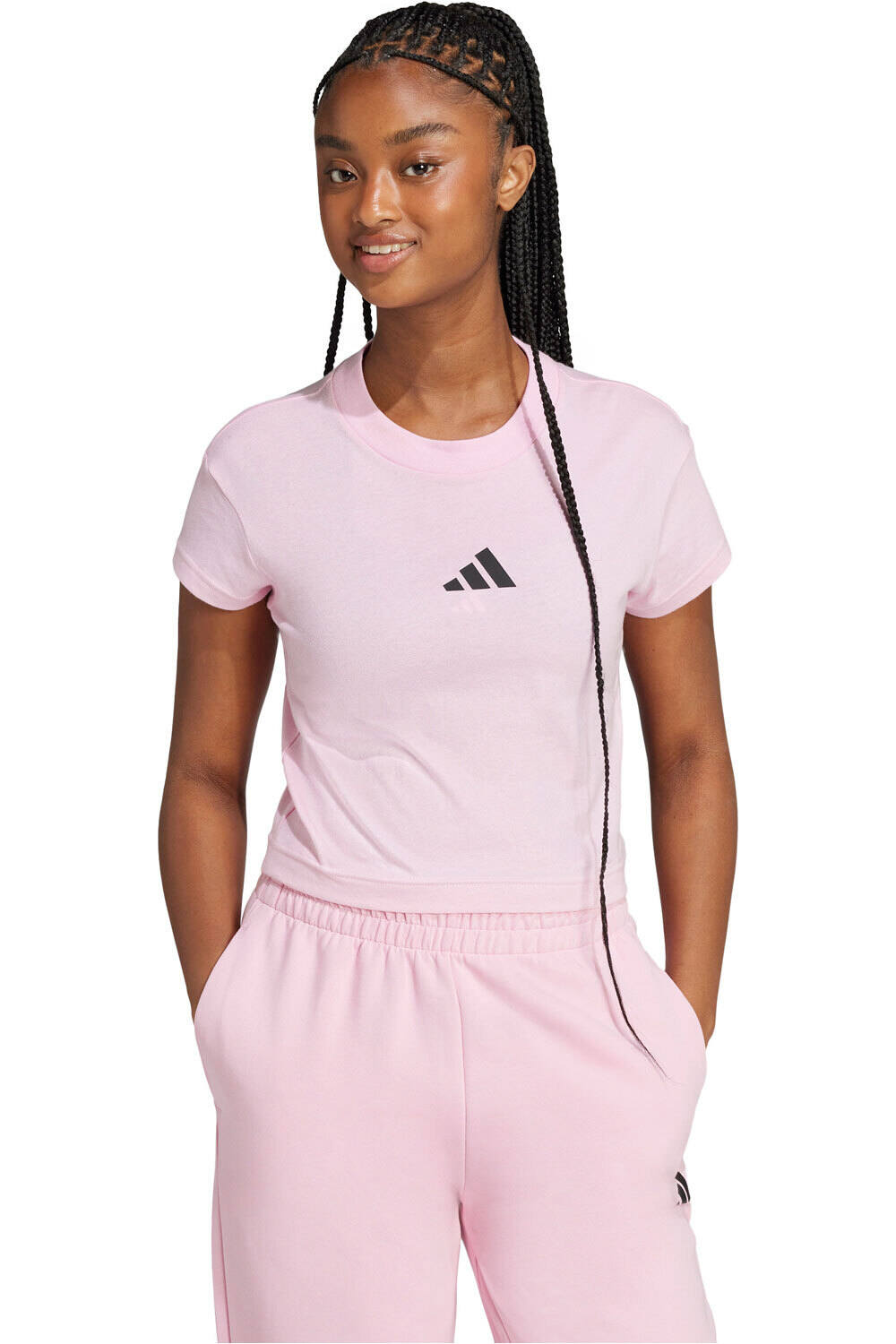 adidas camiseta manga corta mujer W FI SL BB TEE vista frontal