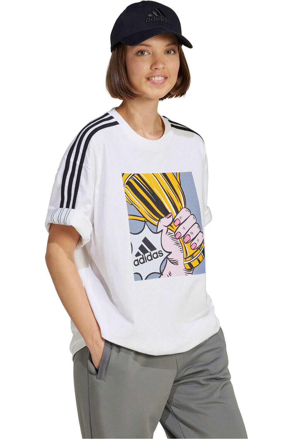 adidas camiseta manga corta mujer W Gallry OS Tee vista detalle