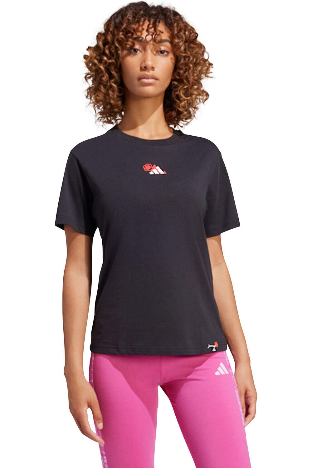 adidas camiseta manga corta mujer W L MINI TEE vista frontal