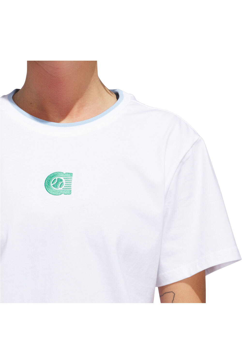 adidas camiseta manga corta mujer W SumrPrep Crop vista detalle