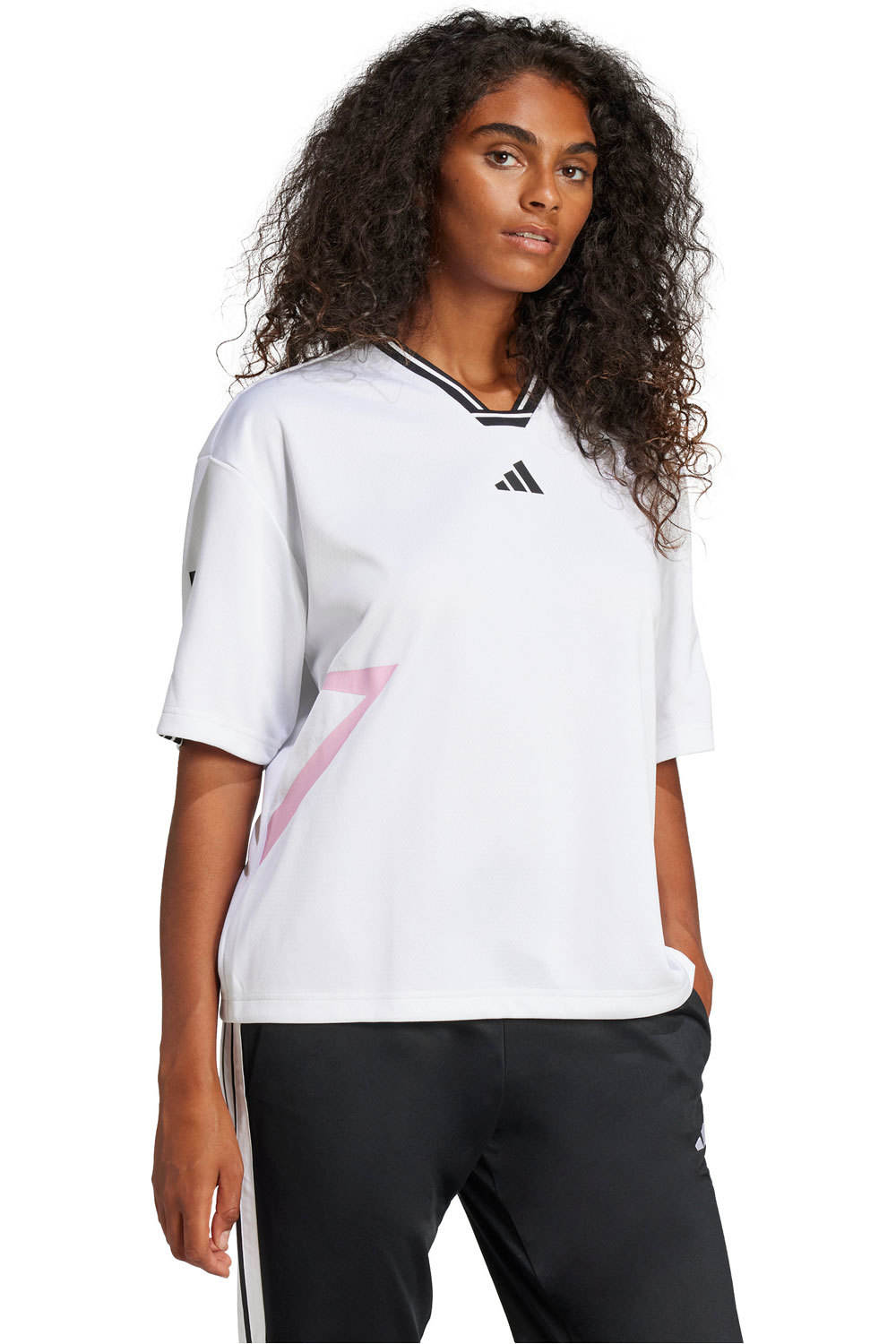 adidas camiseta manga corta mujer W TIRO Q1 BOYFT vista detalle