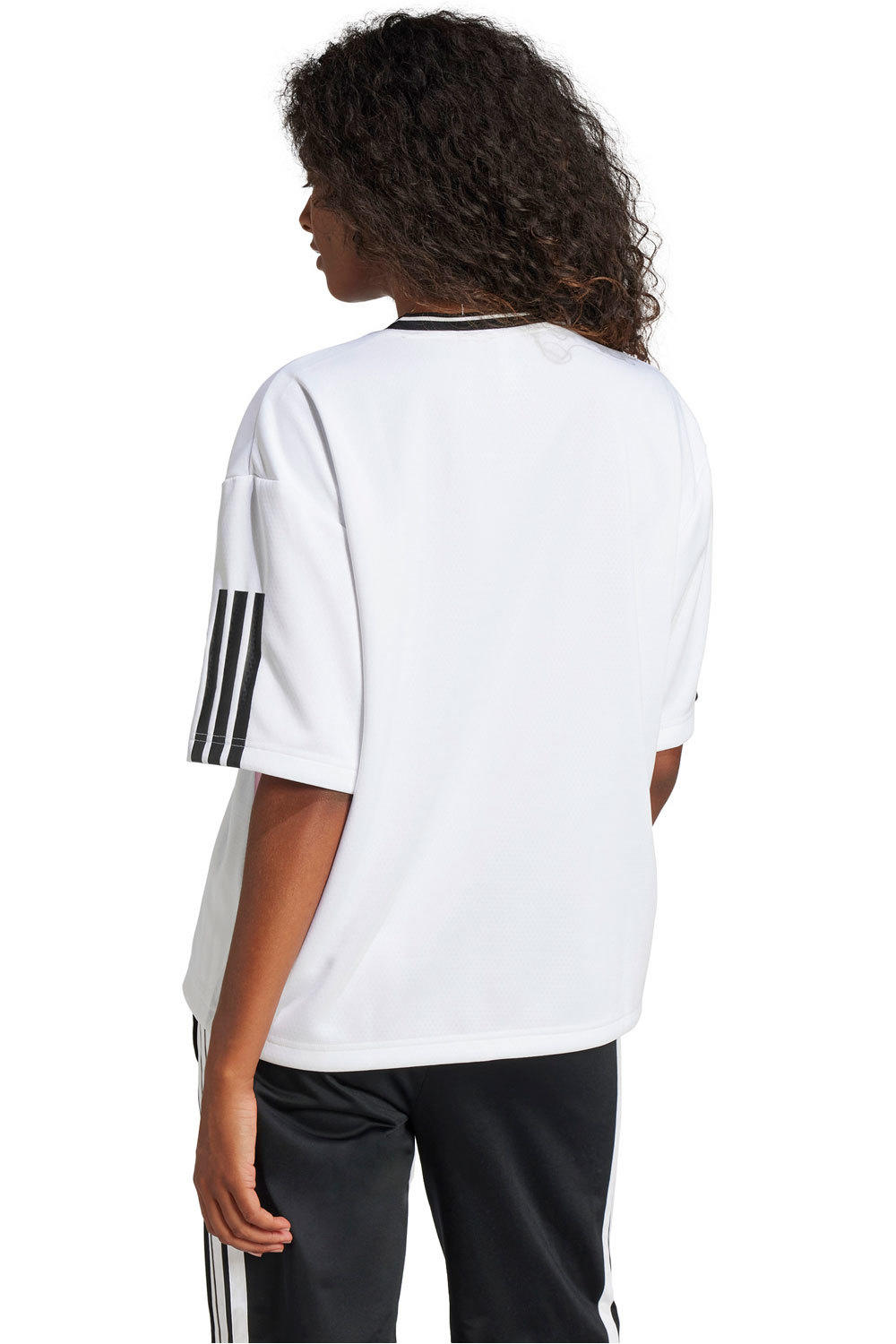 adidas camiseta manga corta mujer W TIRO Q1 BOYFT vista trasera