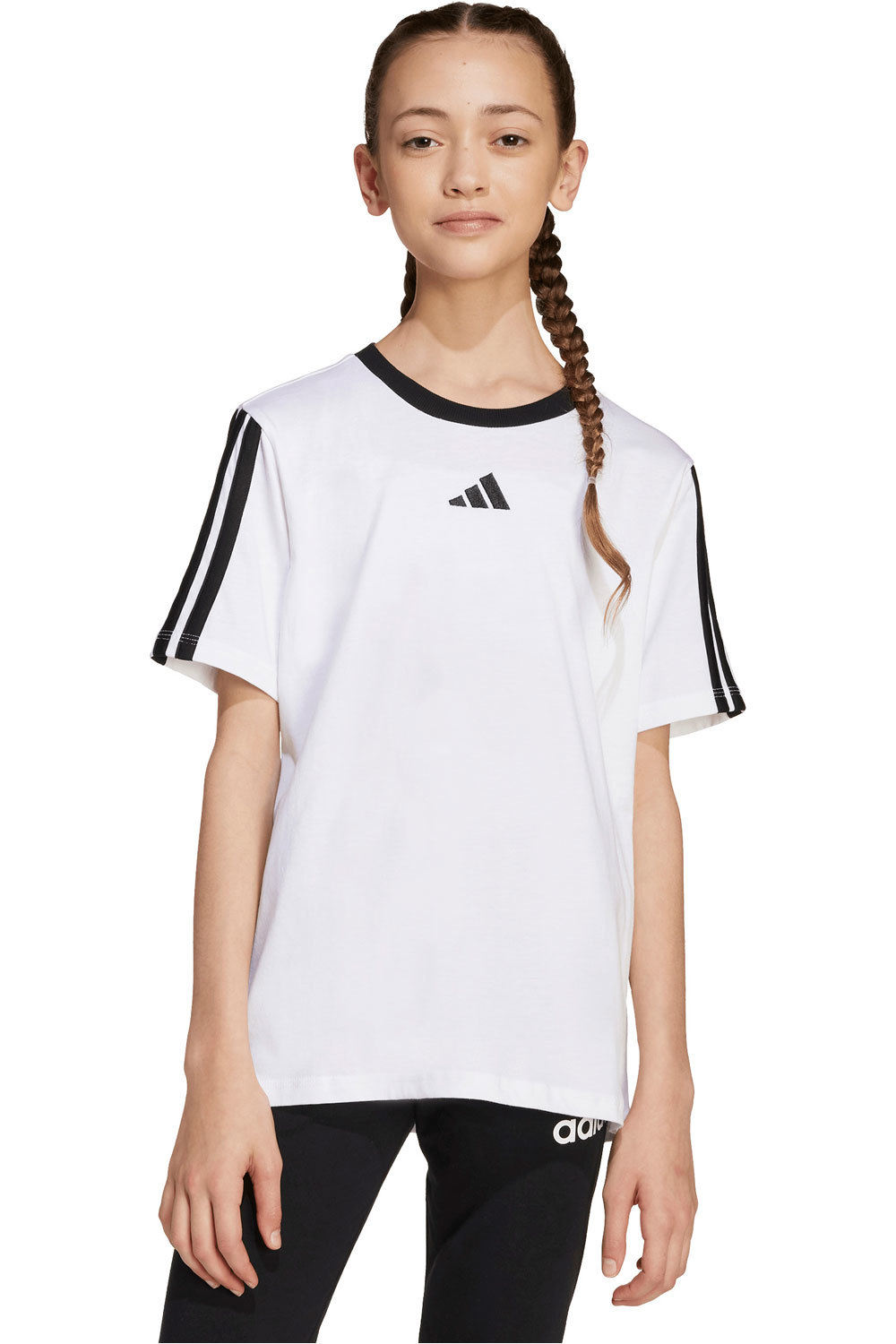 adidas camiseta manga corta niña JG 3S BF TEE vista frontal