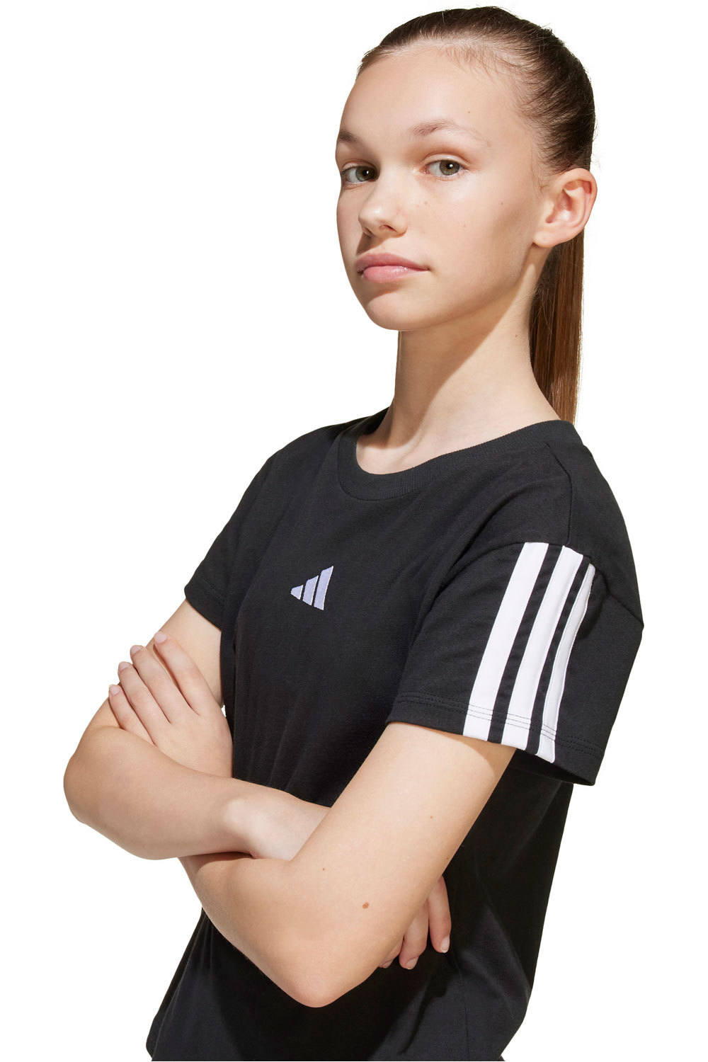 adidas camiseta manga corta niña JG 3S TEE 160 vista detalle