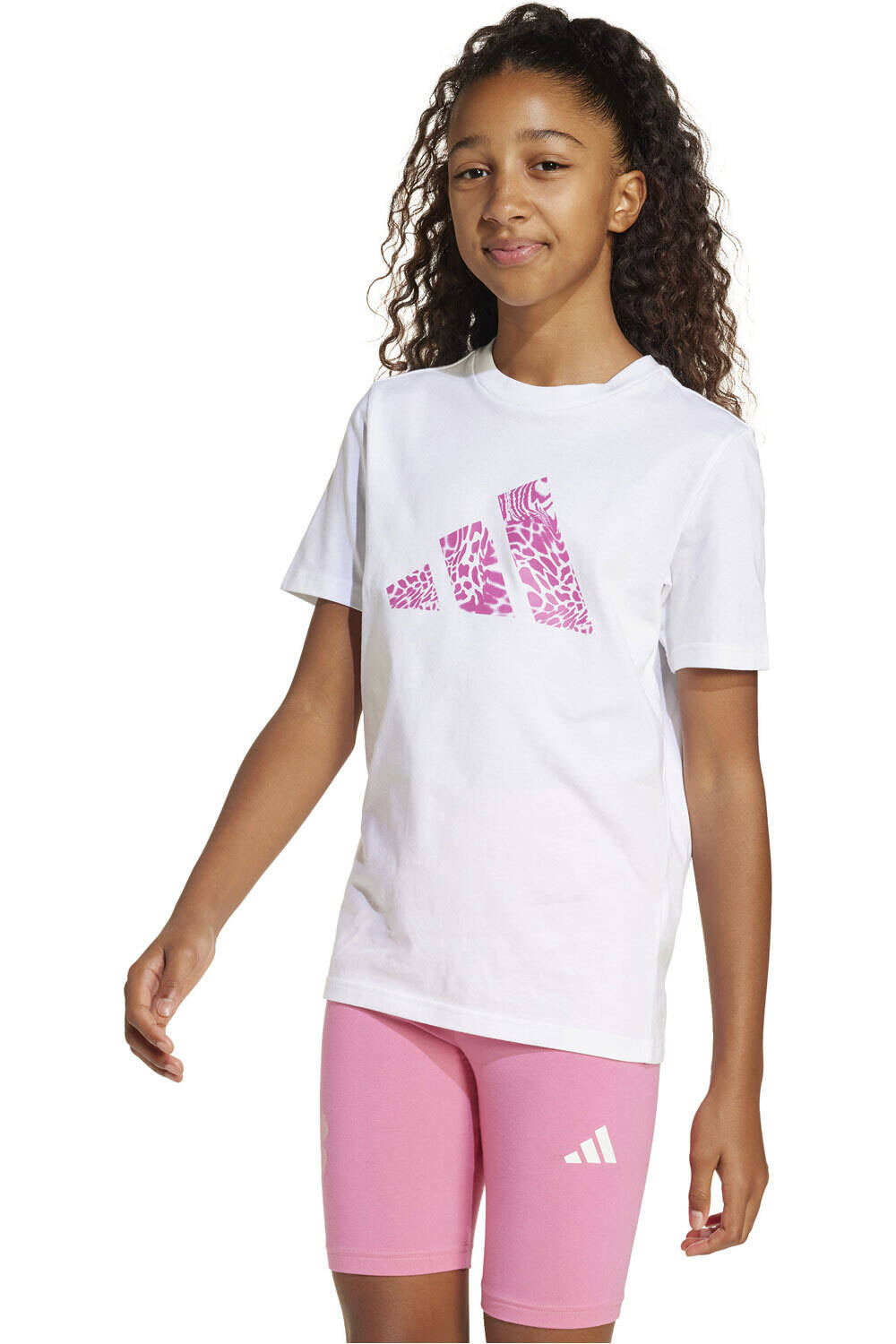 adidas camiseta manga corta niña X_JG ANIMAL LOGO vista frontal