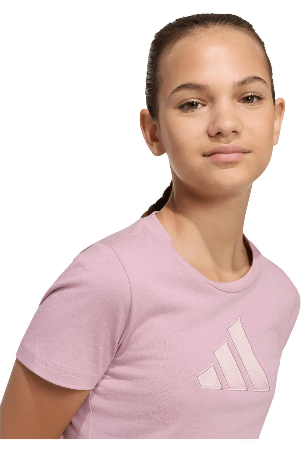 adidas camiseta manga corta niña X_JG SATIN TEE vista detalle