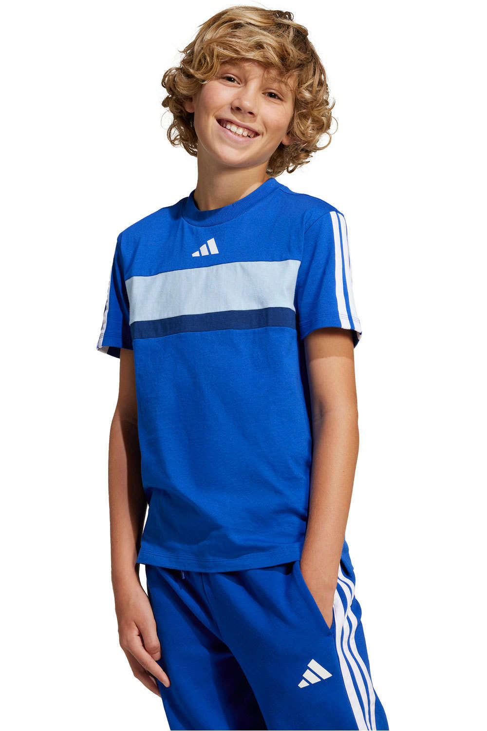 adidas camiseta manga corta niño J 3S TIB T vista frontal