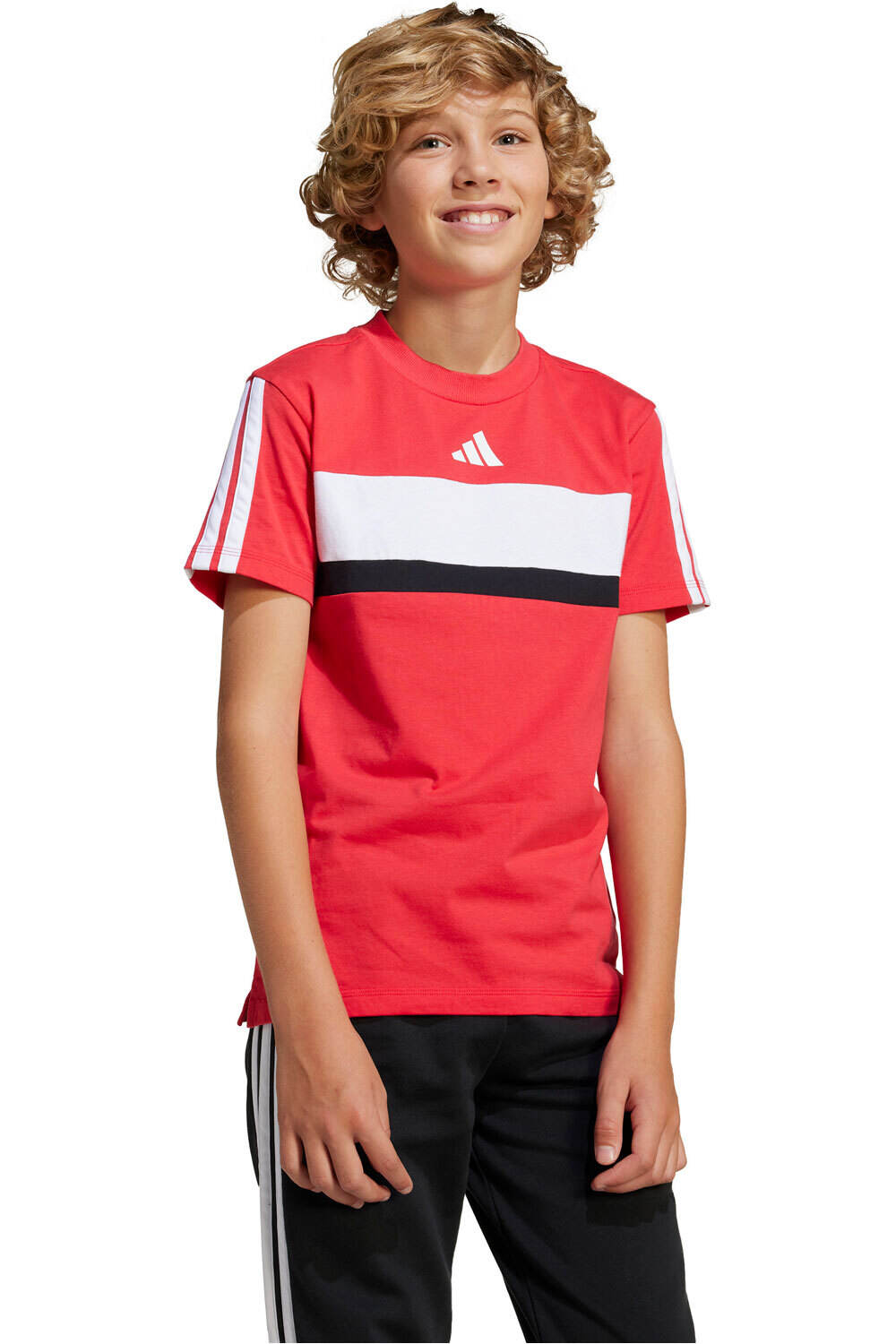 adidas camiseta manga corta niño J 3S TIB T vista frontal