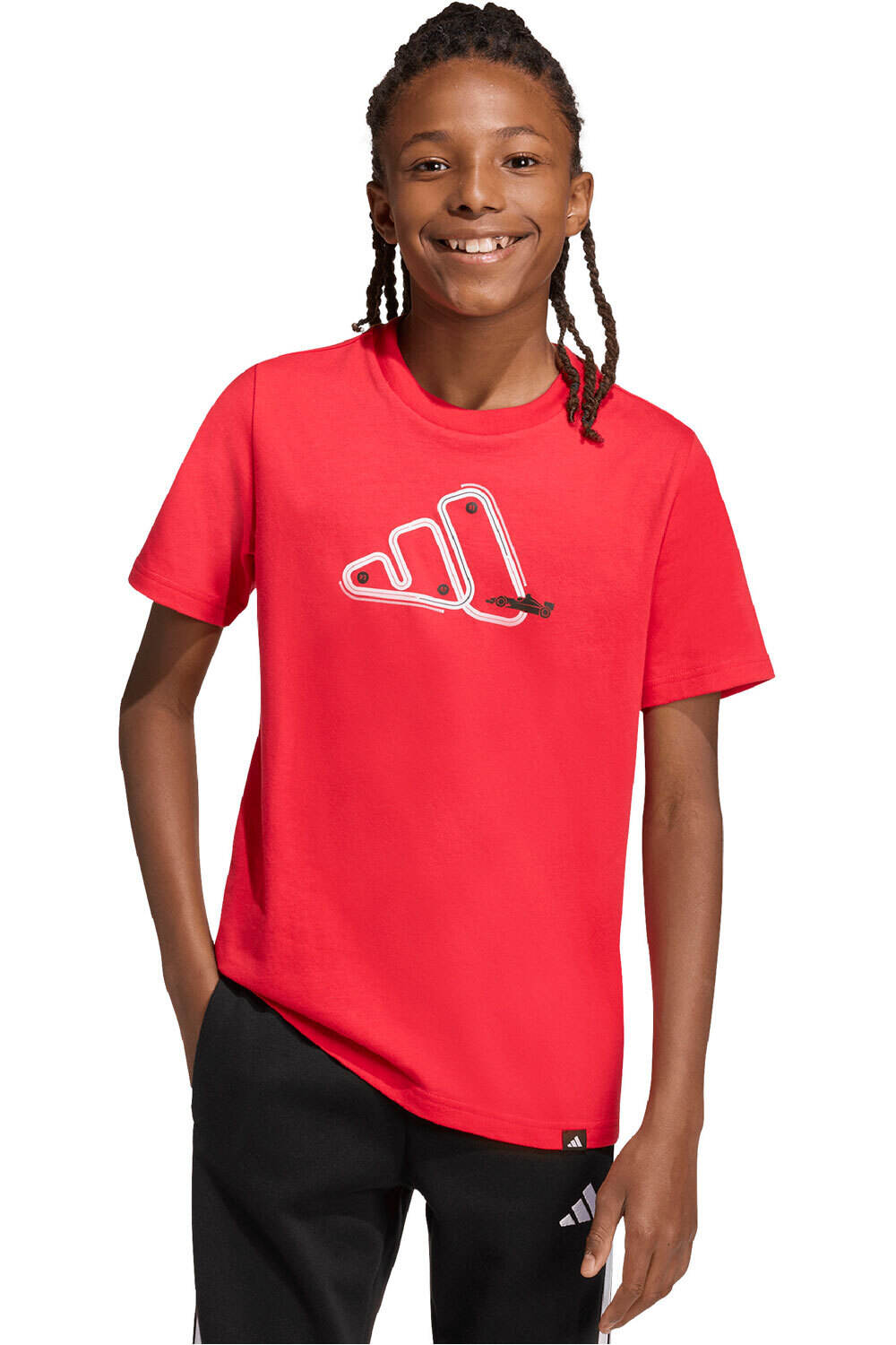 adidas camiseta manga corta niño J MOTO 1 vista frontal