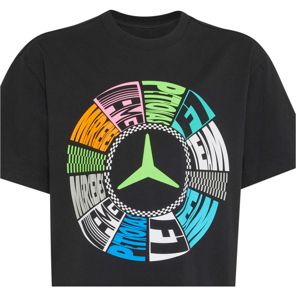 adidas camiseta manga corta niño MERCEDES - AMG PETRONAS F1 TEAM LIGHTS ON vista detalle