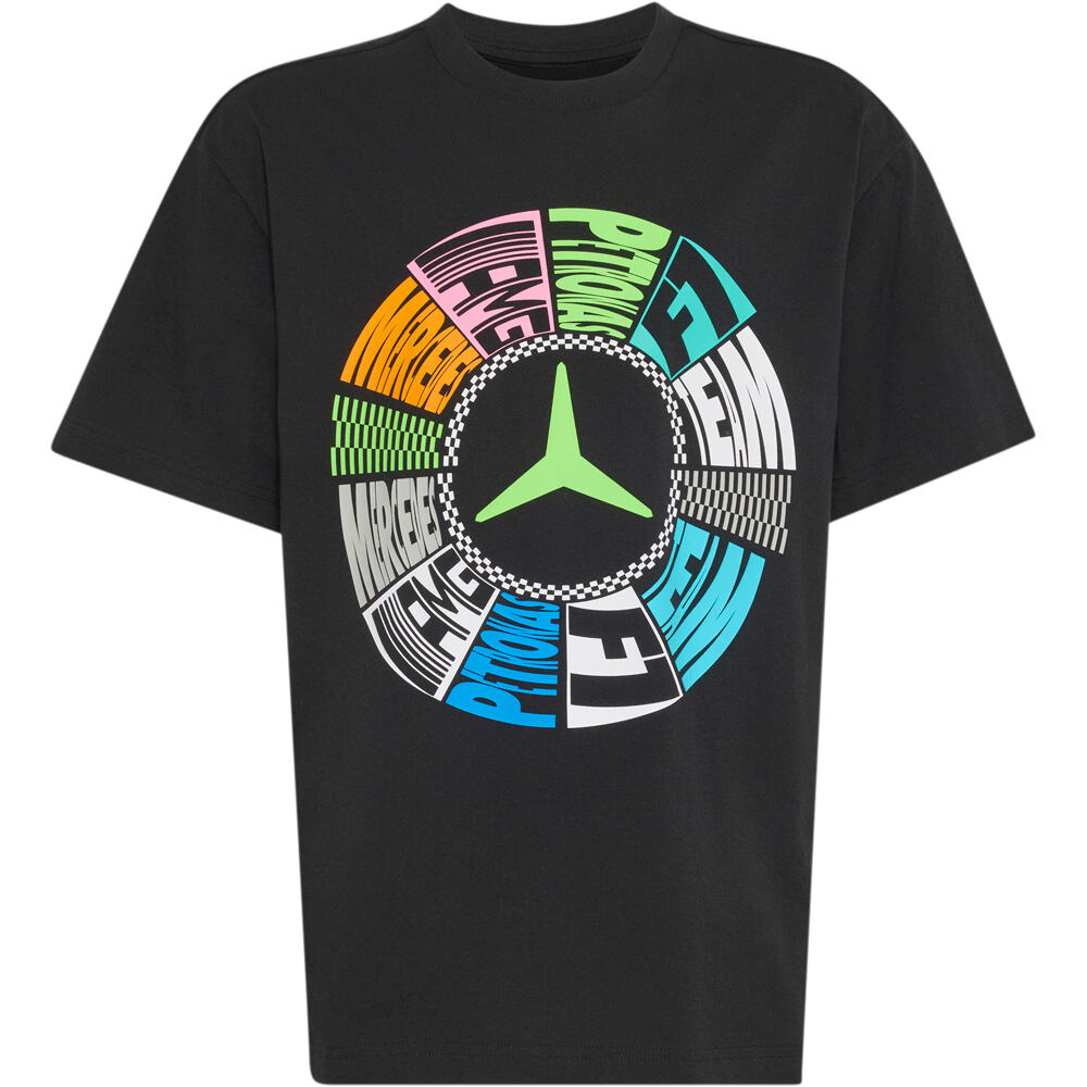 adidas camiseta manga corta niño MERCEDES - AMG PETRONAS F1 TEAM LIGHTS ON vista frontal