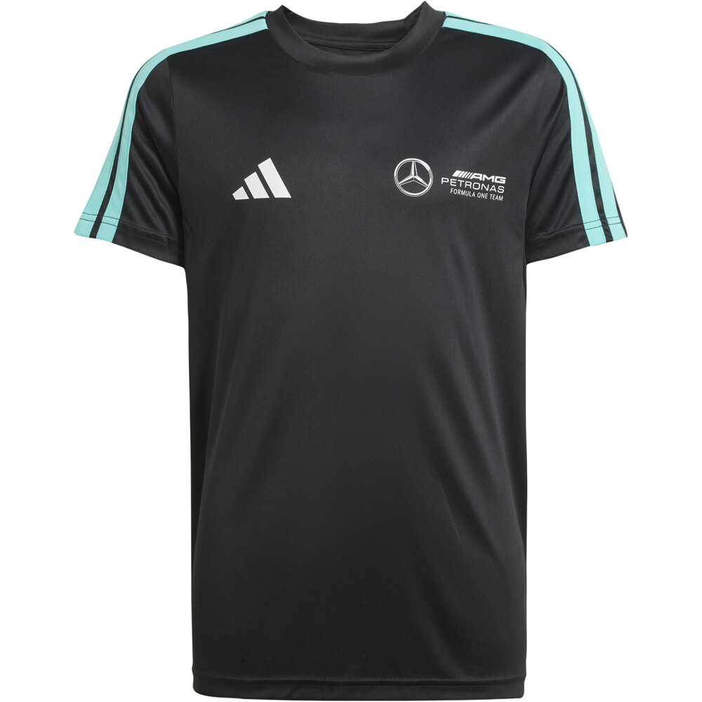 adidas camiseta manga corta niño MERCEDES AMG PETRONAS F1 TEAM DNA vista frontal