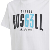 adidas camiseta manga corta niño MERCEDES AMG PETRONAS GEORGE RUSSELL vista detalle