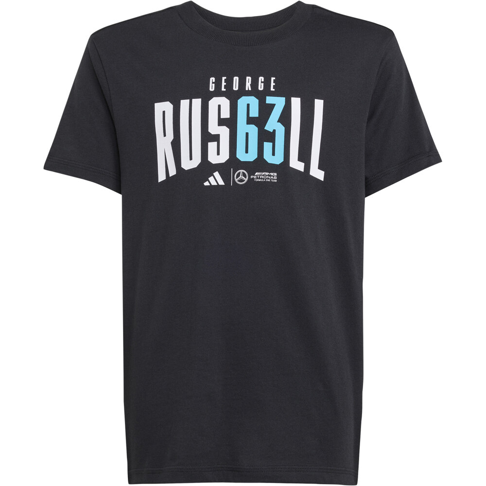 adidas camiseta manga corta niño MERCEDES AMG PETRONAS GEORGE RUSSELL vista frontal