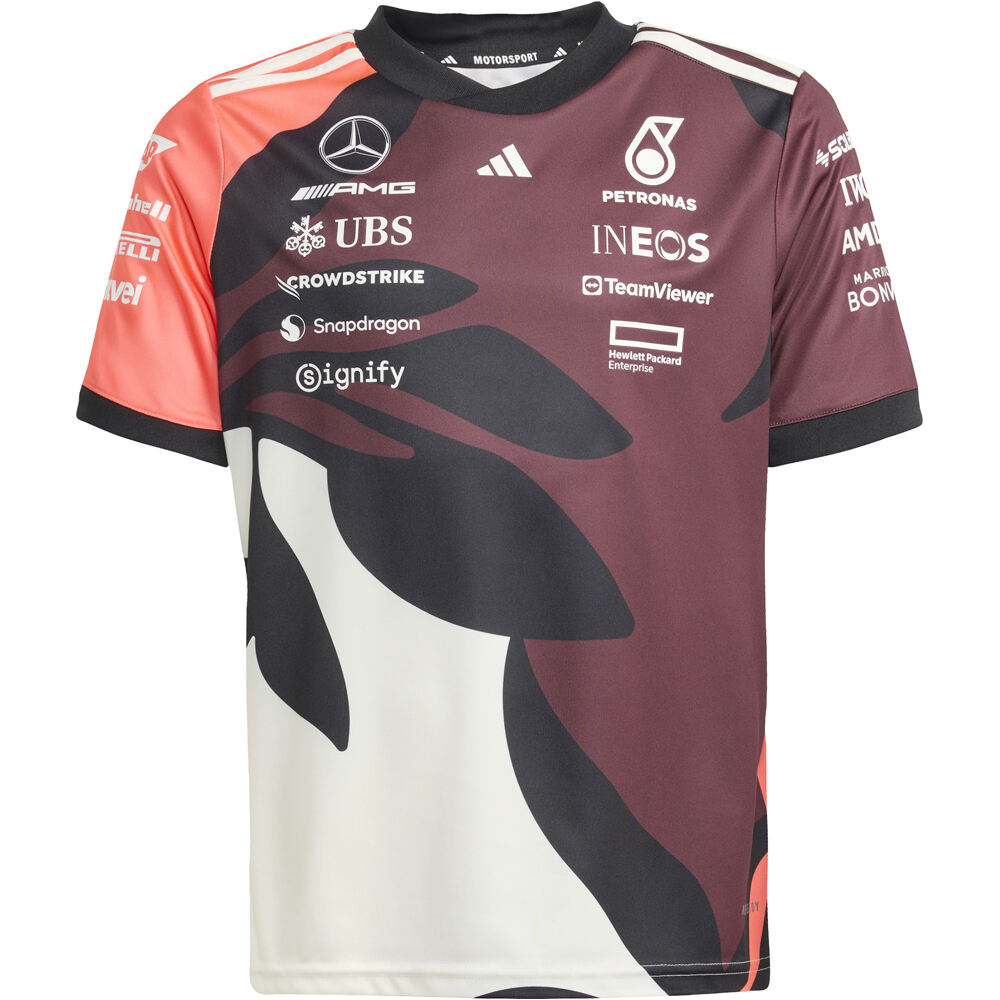 adidas camiseta manga corta niño MERCEDES F1 TEAM SUMMER PACK DRIVER vista frontal