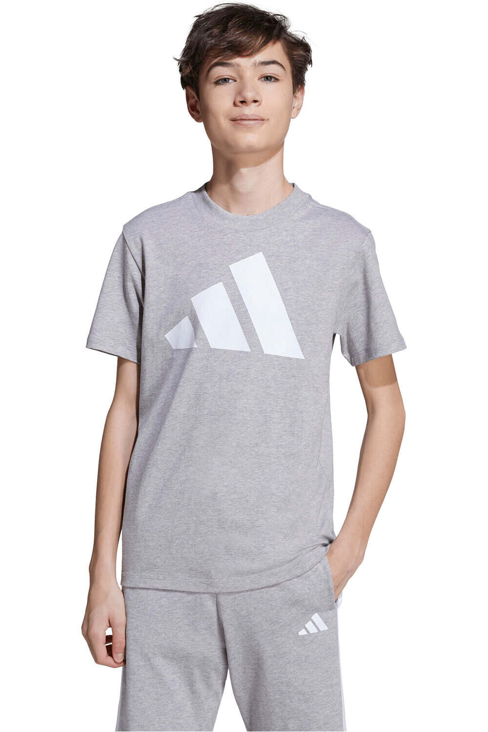 adidas camiseta manga corta niño M_J BL TEE 160 vista frontal