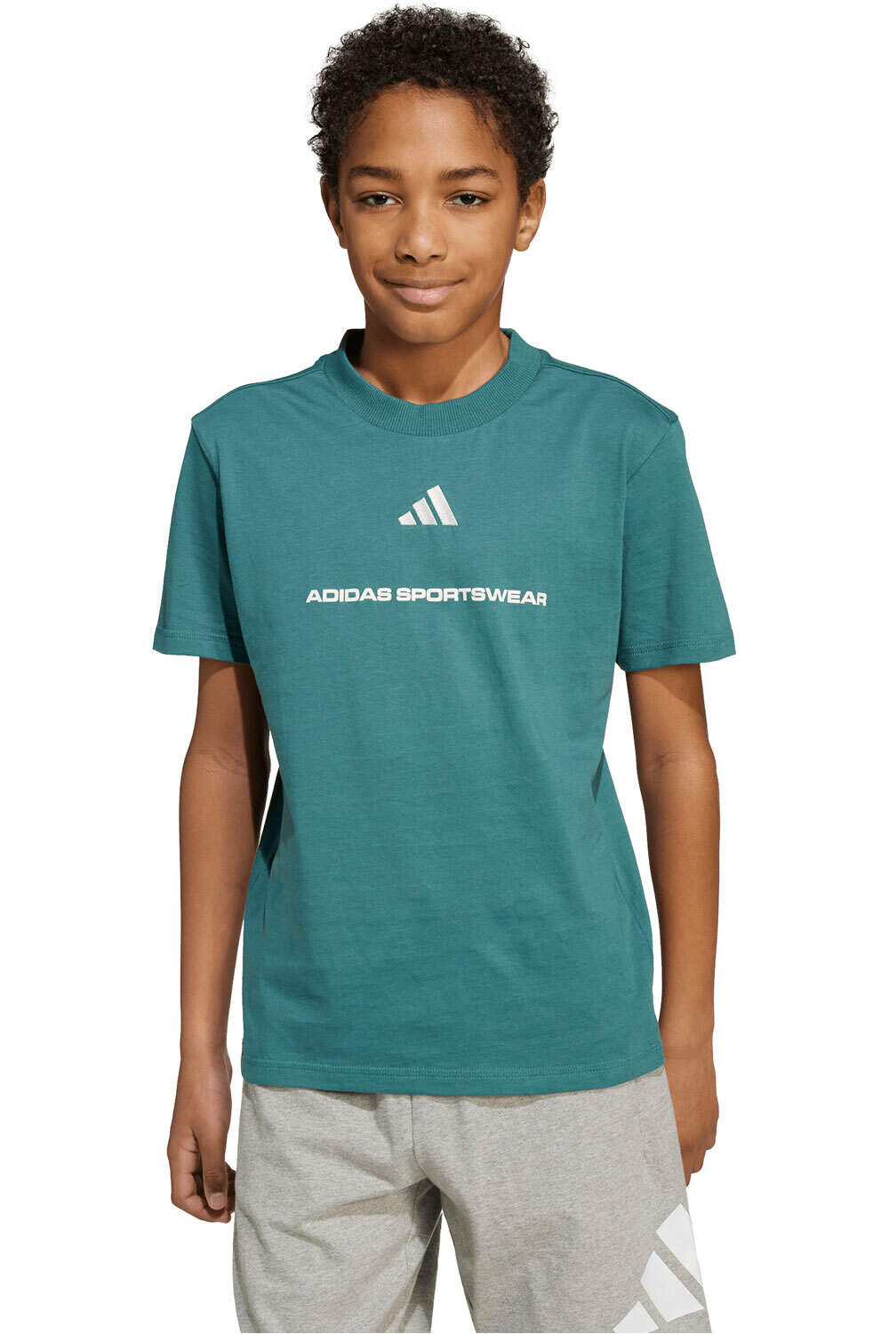 adidas camiseta manga corta niño SLOGAN SINGLE J vista frontal