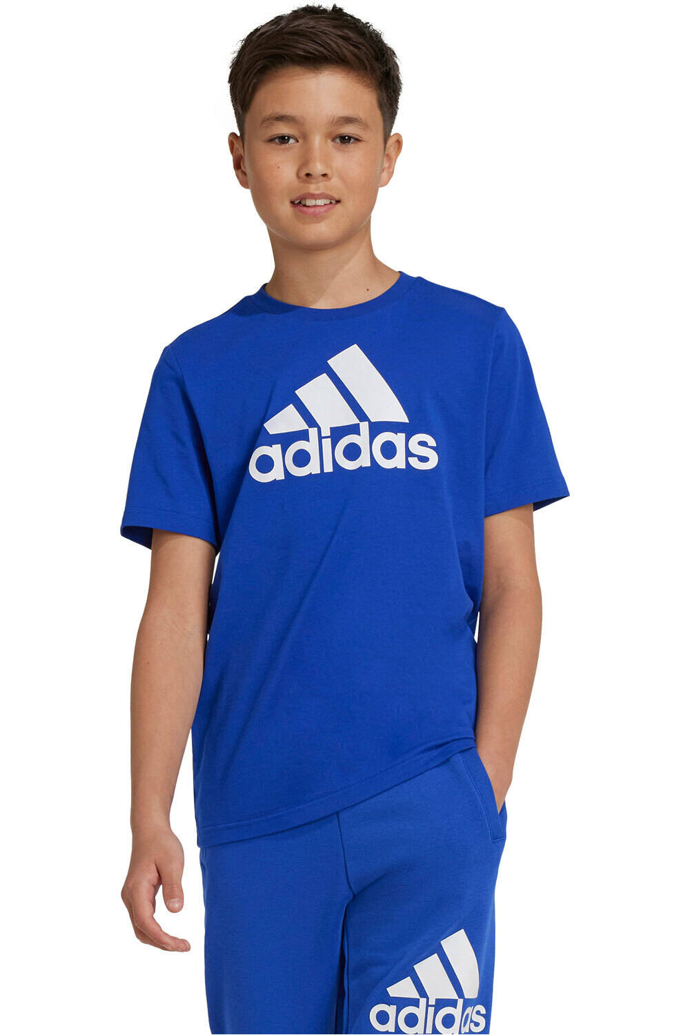 adidas camiseta manga corta niño U BL TEE vista frontal