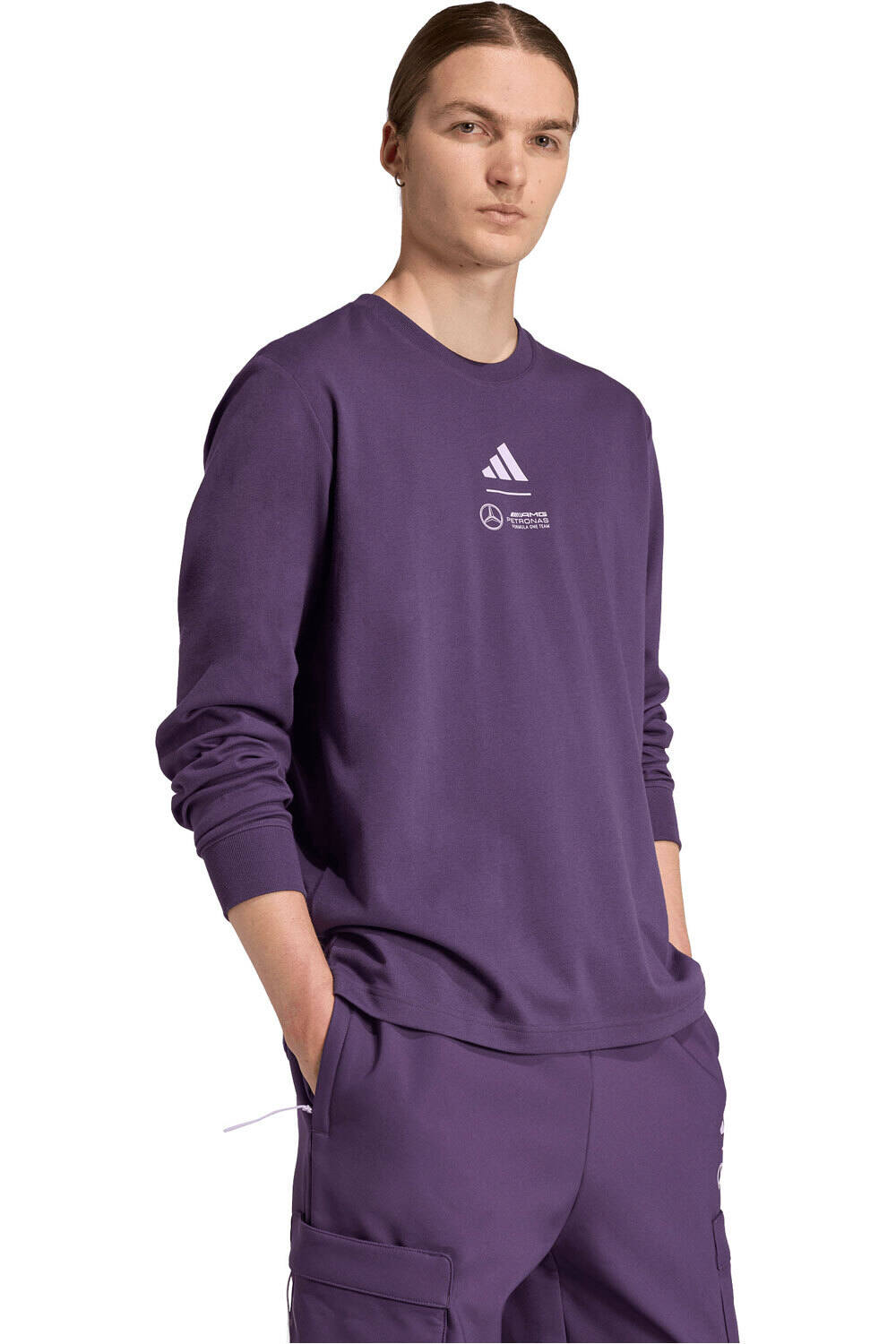 adidas camiseta manga larga hombre MERCEDES - AMG PETRONAS FORMULA 1 vista detalle