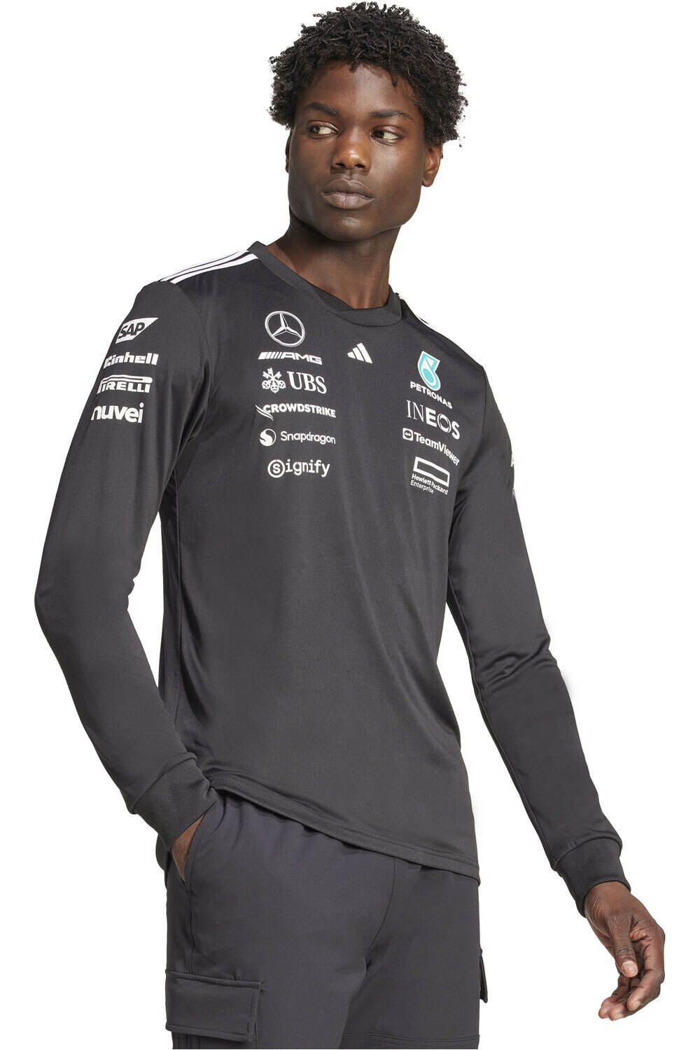 adidas camiseta manga larga hombre MERCEDES AMG PETRONAS DRIVER vista detalle