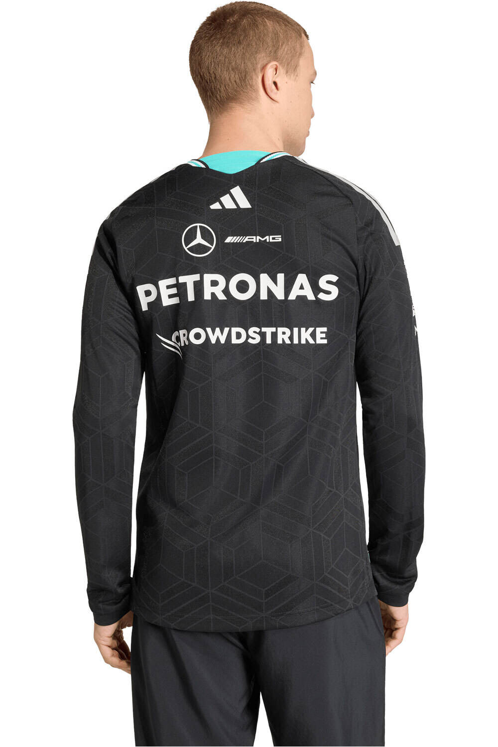 adidas camiseta manga larga hombre MERCEDES-AMG PETRONAS F1 OFICIAL vista trasera