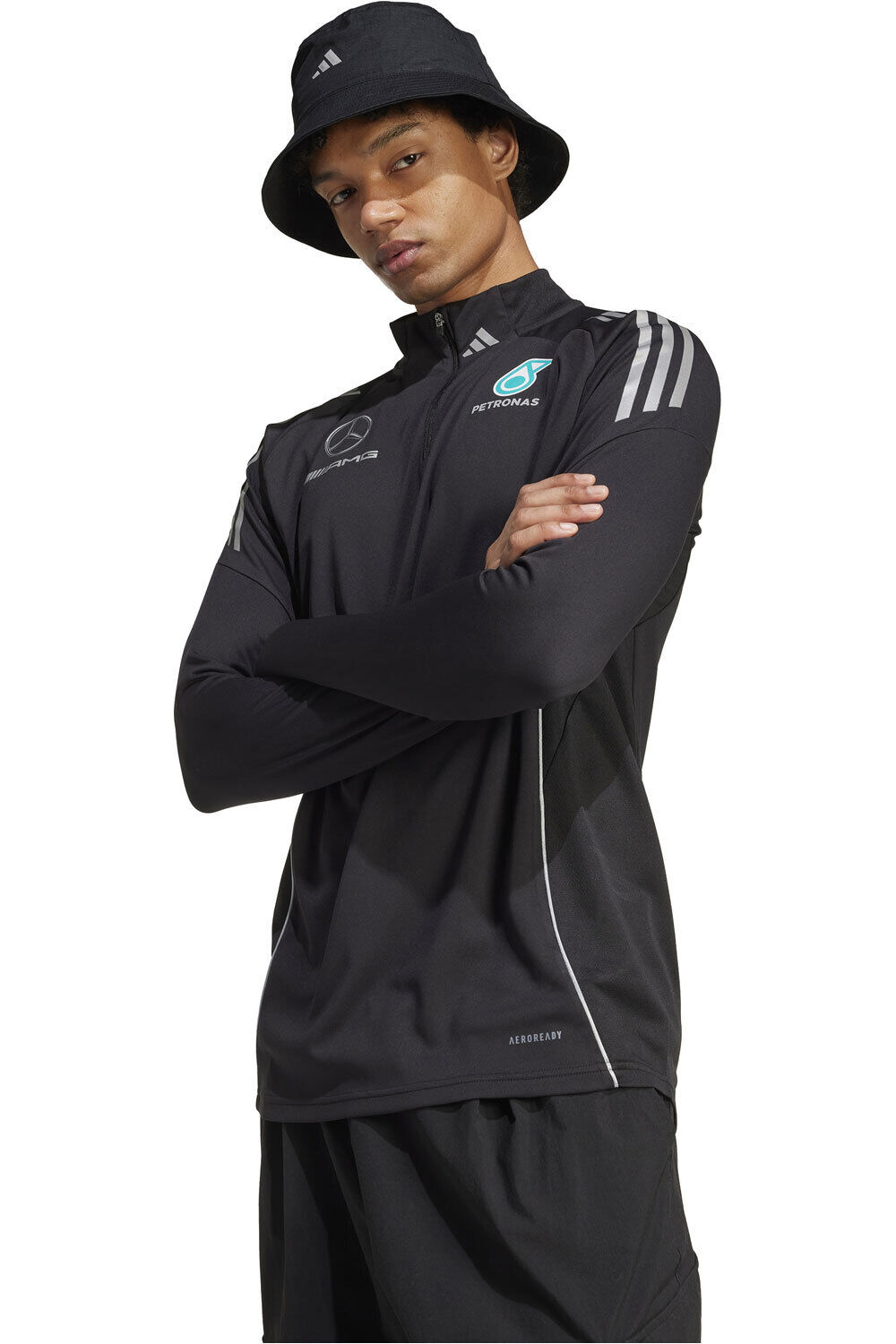 adidas camiseta manga larga hombre MERCEDES F1 TEAM MECHANICS vista frontal