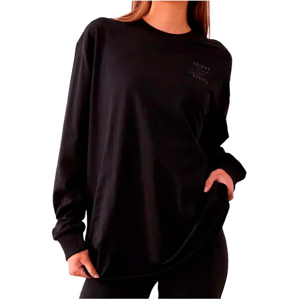 adidas camiseta manga larga mujer 3S STUDIO BOYFRIEND vista frontal