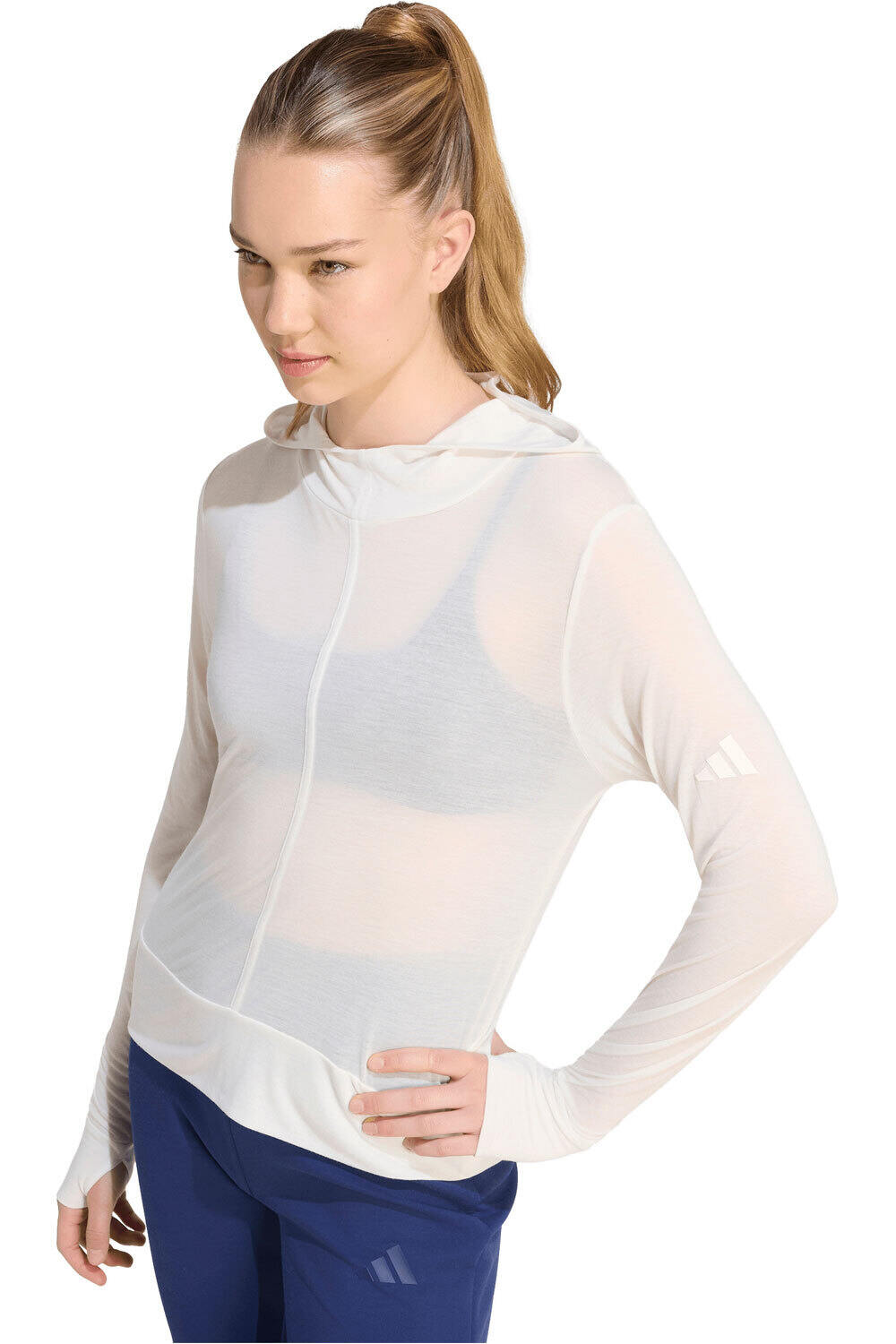 adidas camiseta manga larga mujer Camiseta MANGA LARGA SOFT LUX SHEER vista detalle