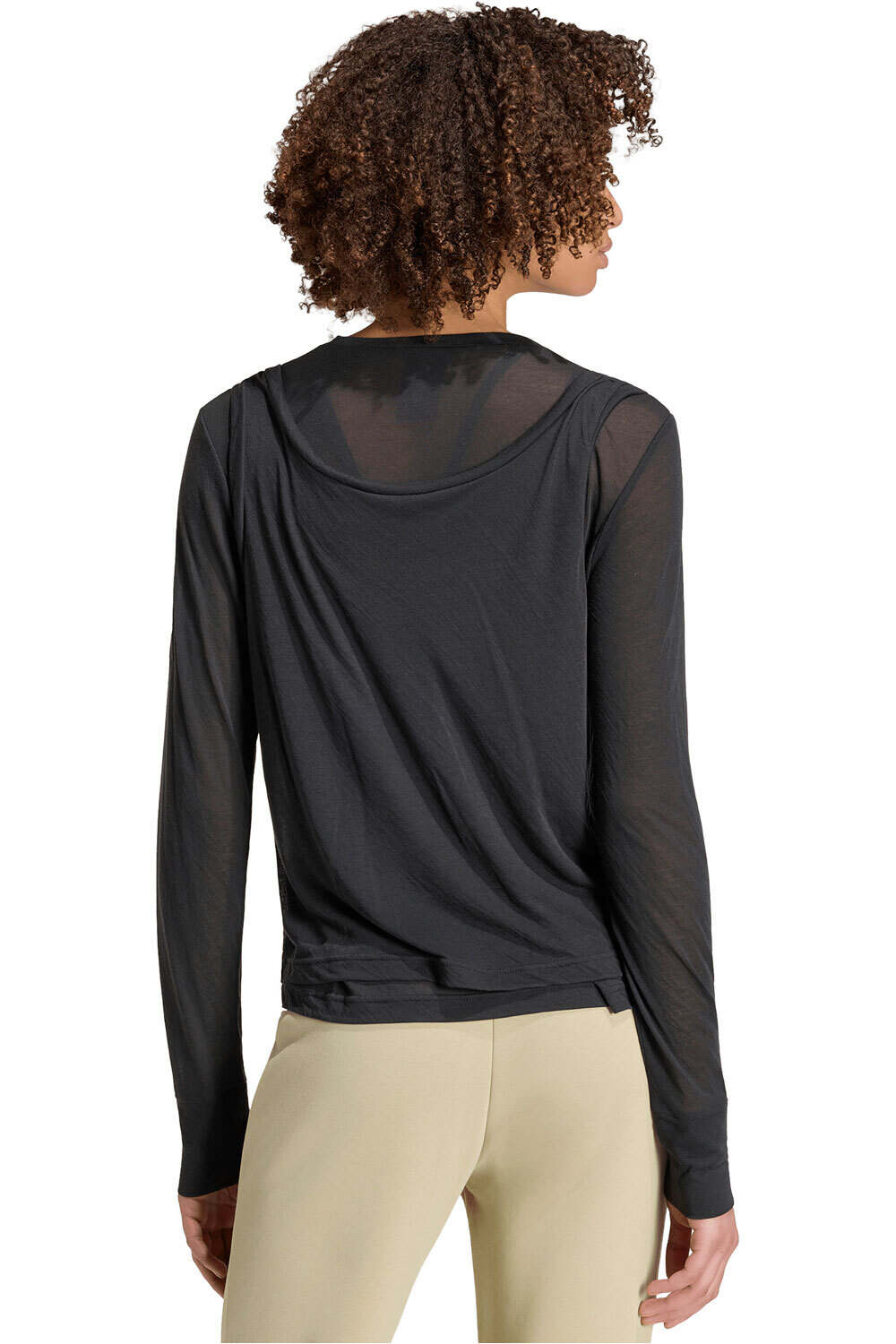 adidas camiseta manga larga mujer Camiseta MANGA LARGA SOFT LUX SHEER vista trasera