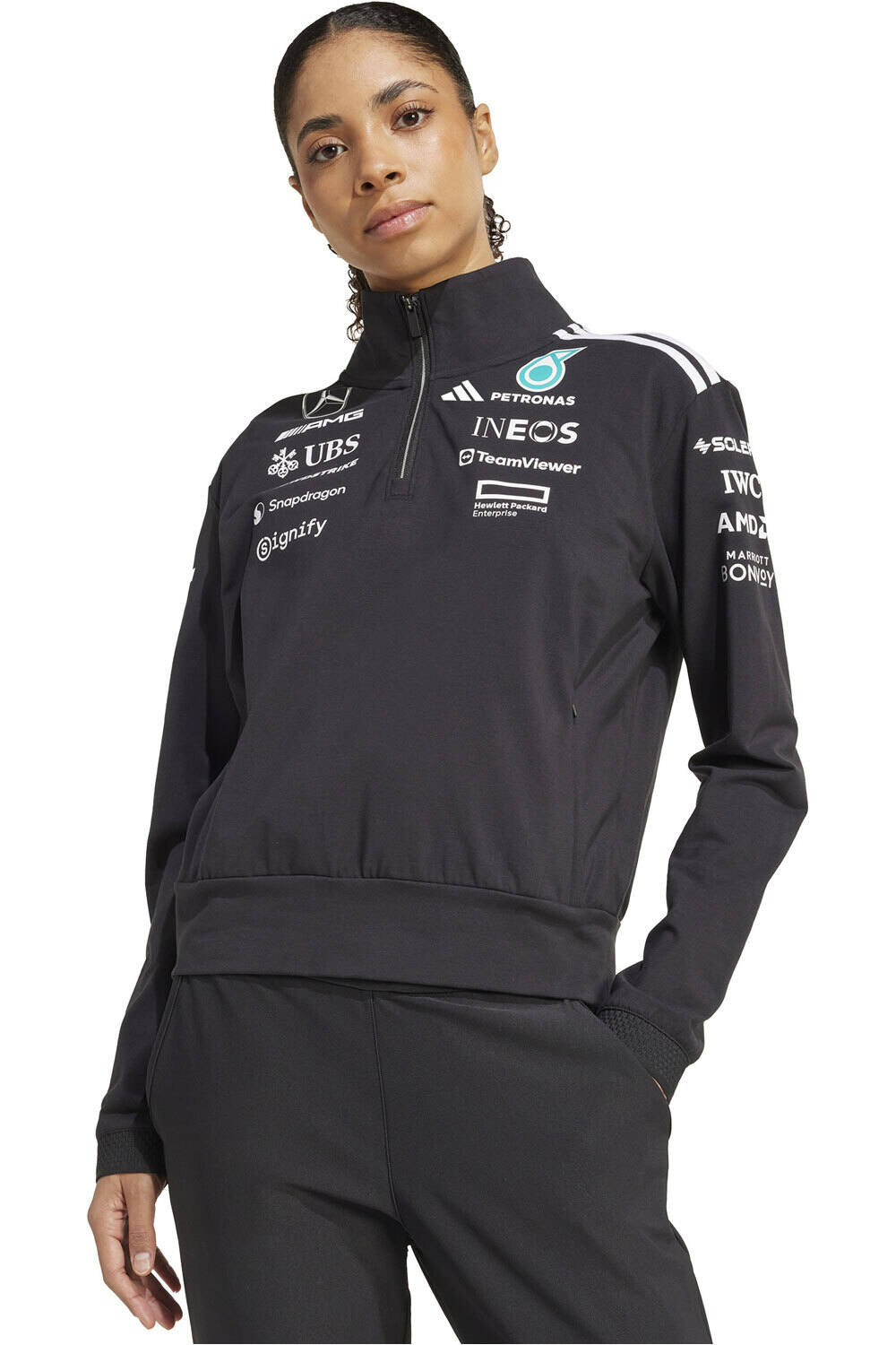 adidas camiseta manga larga mujer MERCEDES AMG PETRONAS F1 TEAM vista frontal