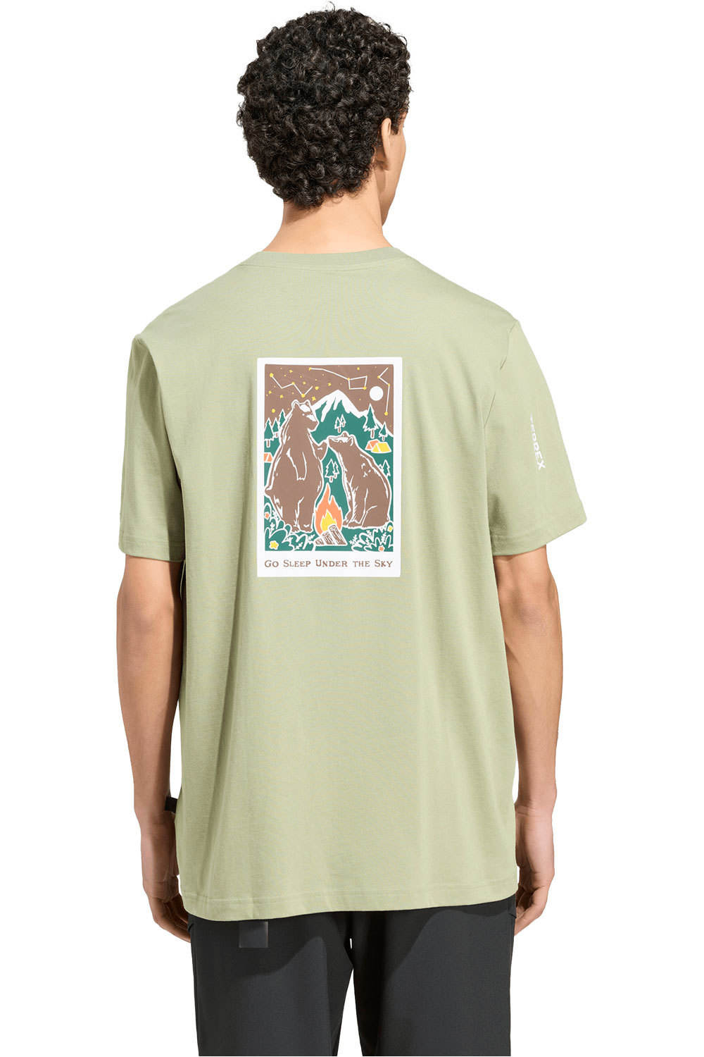 adidas camiseta montaña manga corta hombre M CAMPER G T vista trasera
