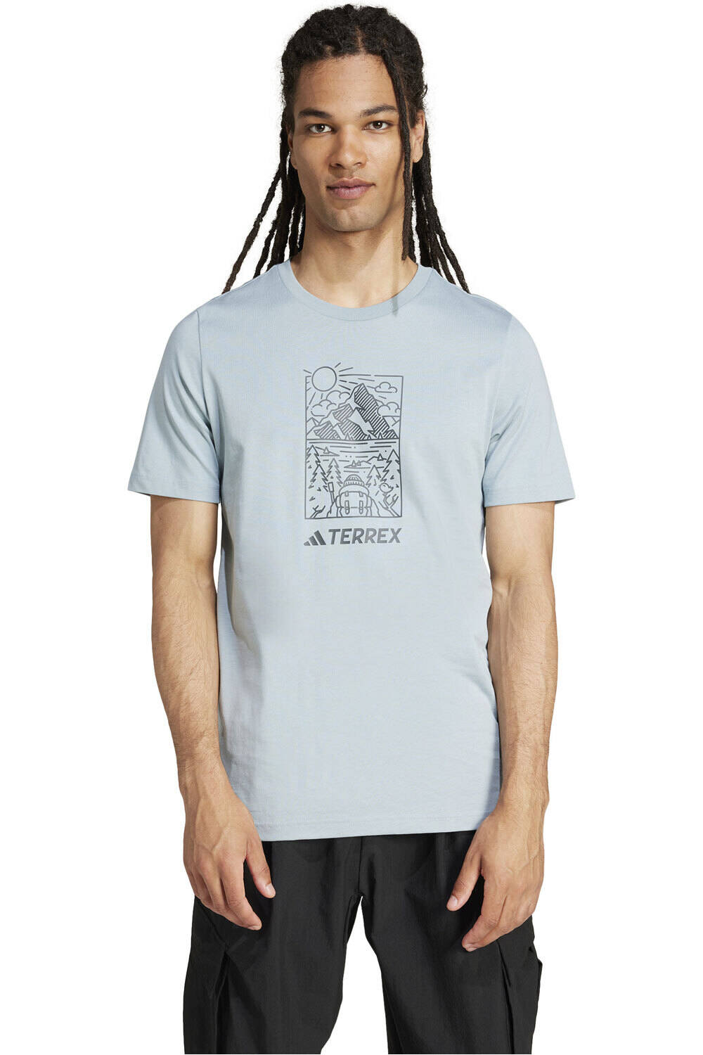 adidas camiseta montaña manga corta hombre WILD TEE vista frontal