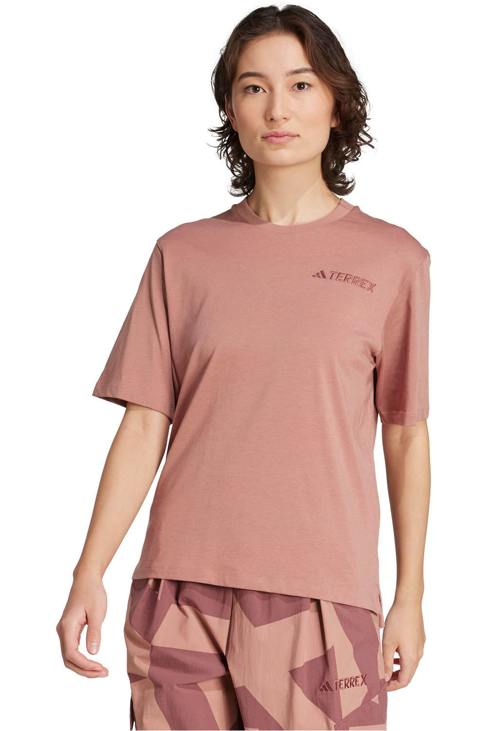 adidas camiseta montaña manga corta mujer manga corta Terrex Xploric Logo vista frontal