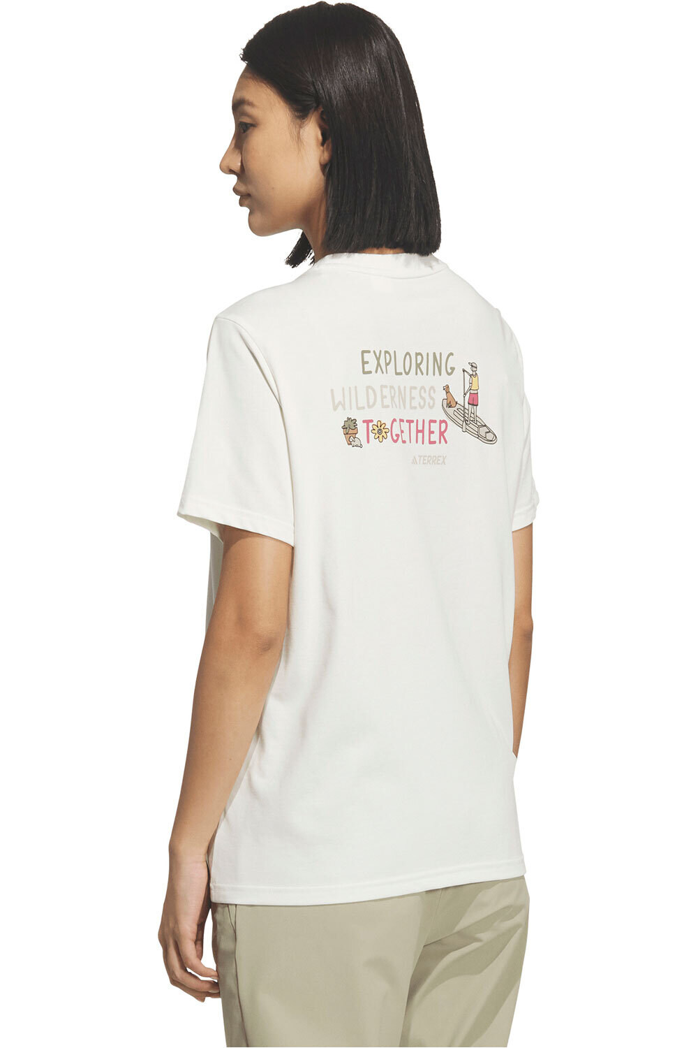 adidas camiseta montaña manga corta mujer MT W GFX T vista trasera