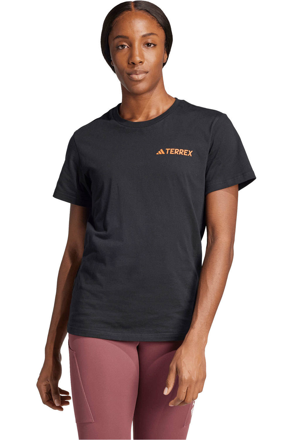 adidas camiseta montaña manga corta mujer Terrex Graphic vista frontal