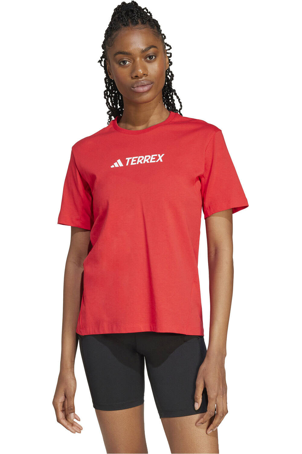 adidas camiseta montaña manga corta mujer W TX LOGO TEE vista frontal